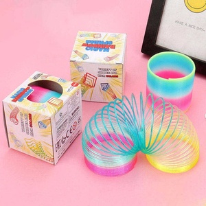 Juguete de Círculo Arcoíris, Juguetes Educativos, Caja de Colores, Venta al por Mayor, Juguete Mágico Slinky para Niños, Círculo de Resorte Clásico de Plástico, Regalo, Círculo de Resorte Mágico - Product Image 1