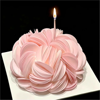 Papier de riz comestible rond de 0,35 mm, blanc et rose, largeur 3,8/5/8 cm, papier sucré pour la décoration de gâteaux d'anniversaire, de mariage et de fêtes