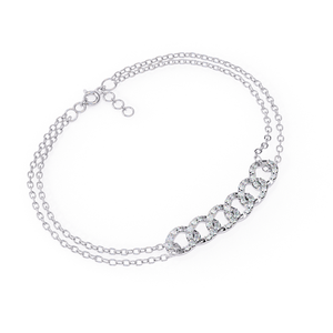 Elegantes Pulseras Plateadas para Mujer, Estilo Minimalista, Superficie Brillante, Joyería para Uso Diario, Regalo de Boda - Product Image 2