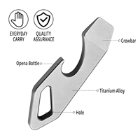 TGZUO Outil multifonctionnel de survie en titane de qualité industrielle, mini levier EDC portable, décapsuleur porte-clés, OEM/ODM