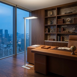 Lampe sur pied LED moderne, minimaliste, pour bureau, avec base en forme de U, anti-éblouissement, pour la maison, le bureau, le salon - Product Image 1