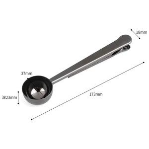 2-in-1 Edelstahl-Kaffeelöffel und Milchmesslöffel mit Beutelclip - Product Image 2