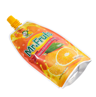 Pochette à bec verseur debout personnalisée pour boissons énergisantes Sac d'emballage en plastique de feuille d'aluminium pour jus de fruit sauce salade sauce boissons