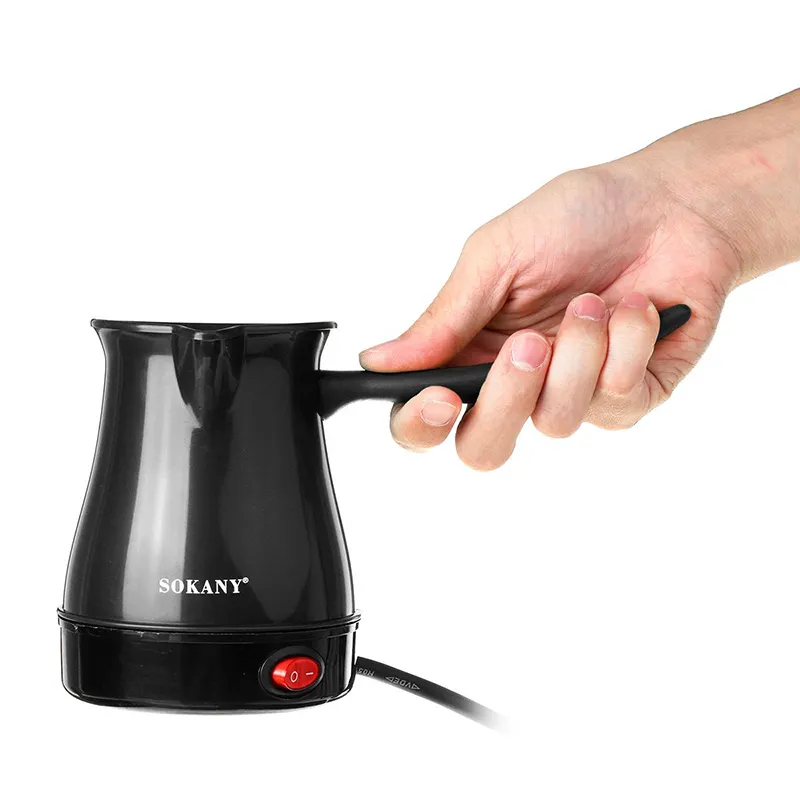 Zogifts SOKANY taşınabilir elektrik kahve makinesi yunan türk Espresso Percolator cezve bakır