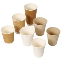 Gobelets à café jetables en papier kraft recyclable - Gobelets écologiques à paroi simple avec impression personnalisée pour boissons froides