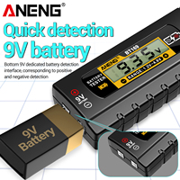 Testeur de batterie portable ANENG BT169 avec écran numérique et mesures multiples, outil en plastique ABS, aucune alimentation requise
