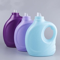 Conteneur d'emballage vide de bouteille de détergent à lessive liquide en plastique HDPE 2L 3L du fabricant chinois avec bouchon de couronne