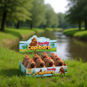 Adorable Peluche Capybara 12x12x6 cm avec Queue Rotative à Tirer – Jouet Animal - Product Image 3