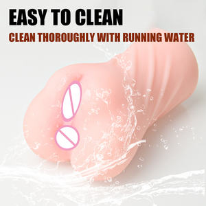 2 in 1 Pocket Pussy Tpe Masturbator Dengan Tekstur Vagina Realistis dan Anus Ketat Mainan Seks Dewasa untuk Pria - Product Image 4