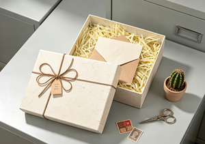 High-End Recyclable <b>Square</b> Lid Base Textured Gift Box Magnetic Closure Four-Color Printed Thick Artistic Patterned Cardboard - Product Image 3
