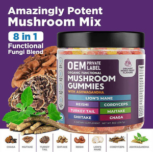 Paddenstoelengummies Voor Slaaprust En Hersenfocus, Leeuwenmanen-Paddestoelgummies Met Ashwagandha, Veganistisch Superfood-Gummy-Snoep - Product Image 2