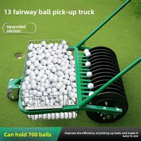 Máquina Recogedora de Pelotas de Golf PGM Modelo JQQ003 con Capacidad para 700 Pelotas, Suministros para Campos de Práctica, 13 Canales, Empujada a Mano, Hecha en China