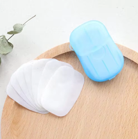 Mini Savon Solide en Feuilles Portables pour Voyage, Propriétés Antiseptiques, Format Voyage Pratique