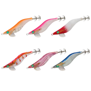 Premium 2.5 # -3.5 #   Egi Shrimp Wobbler Squid Jig <span class=keywords><strong>Esche</strong></span> in Legno a Forma di Gambero per la Pesca a Jigging di Polpi e <span class=keywords><strong>Seppie</strong></span> in Acqua Salata - Product Image 1