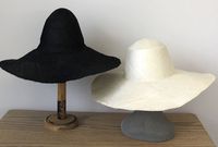 ND427 Parisisol Parasisal Corps de chapeau en paille Cépeline style western, avec bord en sisal épais
