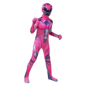 Costume de Power Ranger de fête d'Halloween de personnage de dessin animé comique chaud avec masque facial pour enfants filles - Product Image 3