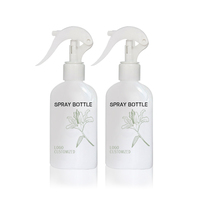 Bouteille pulvérisateur rechargeable en PET de 2oz, 4oz, 8oz, 10oz, 16oz (100ml, 200ml) avec pompe à gâchette pour cosmétiques, toner et lotion, ambre/noir