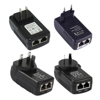 Adaptateurs Gigabit 24v 1a EU UK AU US Prises Injecteur Splitter POE 24W Adaptateur d'alimentation POE sans fil