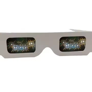 Gafas de difracción de fuegos artificiales de cartón de papel en forma de corazón de Navidad 3D para celebraciones festivas - Product Image 1