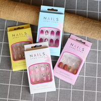 Fenêtre transparente personnalisée, vide, presse sur la pointe de l'ongle, emballage, boîte en papier d'affichage pour l'emballage, vente en gros