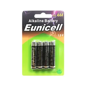 Batteria alcalina Eunicell AAA batteria a secco primaria LR03 per telecomando giocattoli