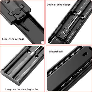 Source Factory 45mm Muebles Gabinete Cajón Precio de fábrica Calidad Extensión completa Silencioso <span class=keywords><strong>Lento</strong></span> <span class=keywords><strong>Cierre</strong></span> suave Cajón Corredores de cajón deslizantes - Product Image 6