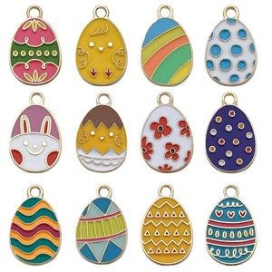 <b>Easter</b> Egg Pendant Alloy DIY Jewelry Accessory Mixed Patterns For Bracelet Necklace Making Fresh <b>Sweet</b> Style - Product Image 5