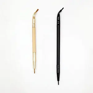 Bent Double Ended Bamboo Eyeliner Brush Fine Lip Eye Liner Brush Makeup Brush Tool