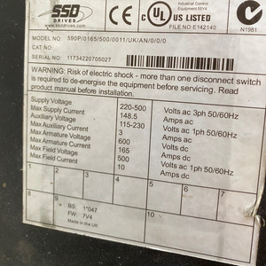 590P01655000011UKAN000 590P/0165/500/0011/UK/AN/0/0/0 Speed Drive Controller - Product Image 4