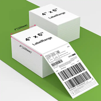Usine en gros taille personnalisée auto-adhésif A6 papier d'impression numérique 4*6 étiquettes thermiques directes pour l'expédition et transparent