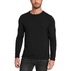 Camiseta de Dormir de Manga Larga con Cuello Redondo para Hombre, Talla Grande, Informal, de Algodón Orgánico, Transpirable - Product Image 2