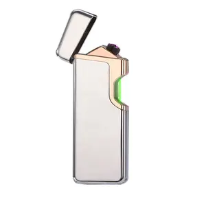 New Design Chrome X Cross Arc Plasma Touch Rechargeable Lighters