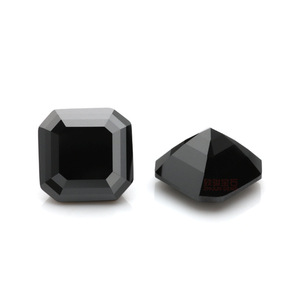 Black Moissanite Square Cut Loose Stone 0.5ct 5ct Synthetic Silicon Carbide For Jewelry Making - Product Image 1