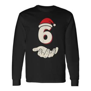 Six Seven 67 Meme Christmas T-shirt a maniche lunghe coordinata con abbigliamento natalizio per la famiglia - Product Image 1