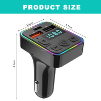 Lecteur MP3 Bluetooth pour voiture BT5.4, appels mains libres, émetteur FM avec chargeur USB 3A, double USB, lecteur de carte FM