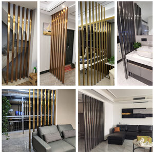 <span class=keywords><strong>Divisori</strong></span> Moderni Personalizzati da Terra a Soffitto in Acciaio Inox e Vetro Temperato Trasparente per Casa e Ufficio - Product Image 5