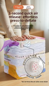 Large 3D Cube Compression Space Saver <strong>Bags</strong> No-Pump Vacuum Storage <strong>Bags</strong> <strong>for</strong> <strong>Clothes</strong> Comforters Blankets - Product Image 6