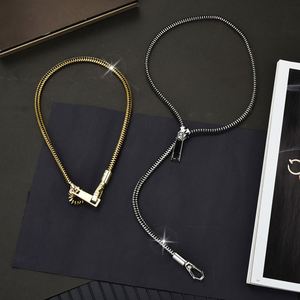 Collier chaîne de clavicule créatif à double usage avec fermeture éclair détachable pour femme, chaîne de pull longue, collier ras-du-cou pour pull - Product Image 3