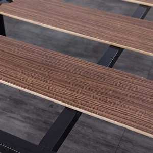 Королевский размер, современные железные детали, удобная платформа, деревянная решетчатая складная кровать - Product Image 4