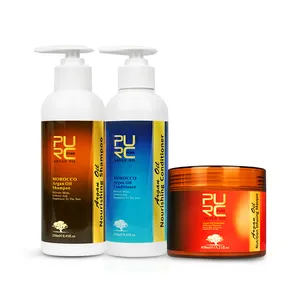 Private label pure organic natural argan oil moisturizing hair shampoo and conditioner hair care set