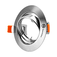 Spot encastré commercial pour plafond, boîtier couleur nickel, GU10 MR16, anti-éblouissement, spots en aluminium pur, encastré rond GU10