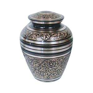 Recién llegado, urna funeraria conmemorativa tallada completa con diseño decorativo, urna para cenizas de cremación personalizada de Color negro para servicios de entierro - Product Image 1