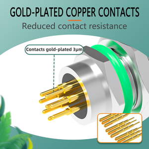 M8 DIN Ô tô điện không thấm nước <span class=keywords><strong>8</strong></span> <span class=keywords><strong>pin</strong></span> Thông tư cảm biến phía trước gắn chặt điện nữ ổ cắm PCB bảng điều khiển gắn kết nối - Product Image 5