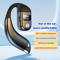 Casque d'écoute mono K26 pour le sport et le bureau, 180 °   Écouteur mains libres rotatif, connectez deux appareils, écouteur sans fil OWS