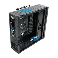 0.7MM SPCC Black Mid Tower Mini-ITX Micro-ATX Desktop Computer PC Case Portable