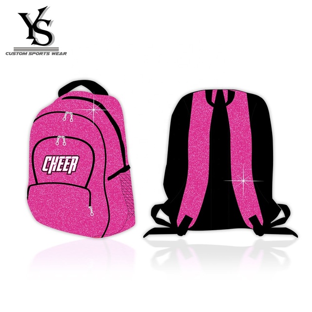 Custom Sublimated Cheer Backpack Cheerleader Neon Pink Bag