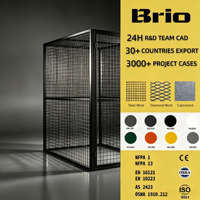 Casier en acier à double porte Brio avec grille large, grande capacité, pour ranger les bagages et les objets personnels volumineux