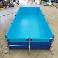Bacs d'élevage de poissons pliables durables en PVC carrés et ronds HQX