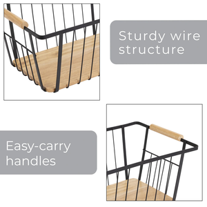 في المنزل ، تخزين في مكان معدني ، بمقبض خشبي وأسفل ، تصميم منزلي على أسلوبنا - Product Image 5