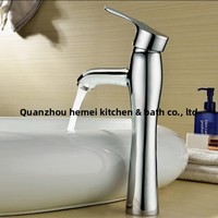 Robinet de lavabo monotrou moderne et minimaliste, mitigeur chaud/froid à poignée unique, finition électrolytique